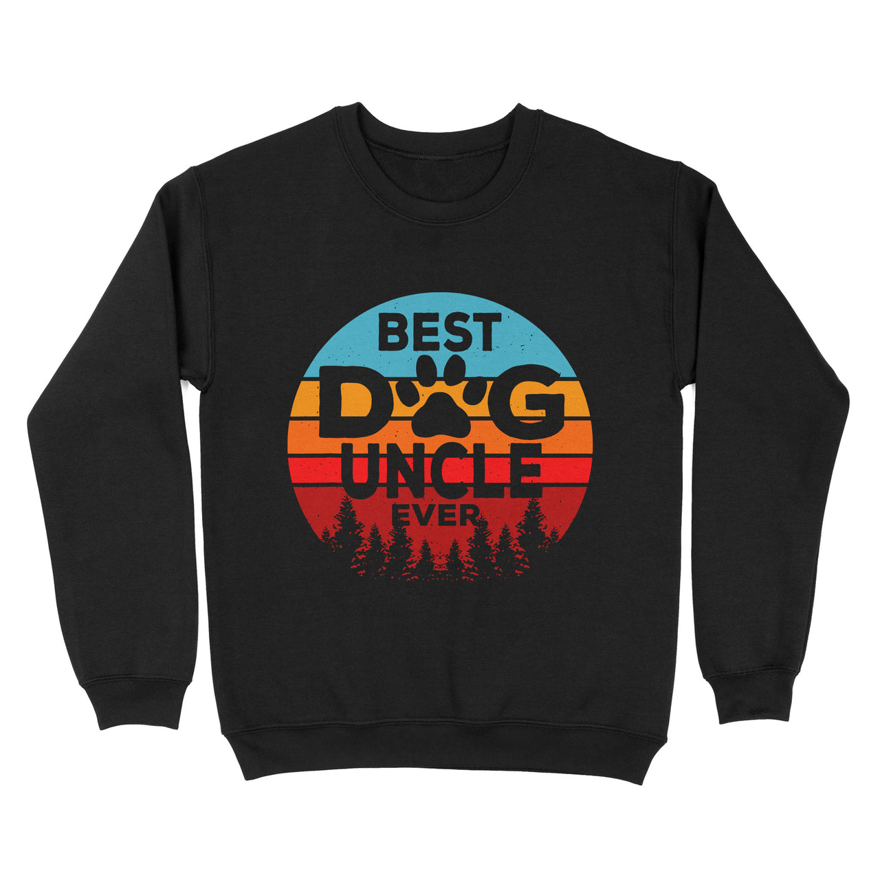 Retro Gift For Dog Lover - Best Dog Uncle Ever - Standard Crew Neck Sweatshirt