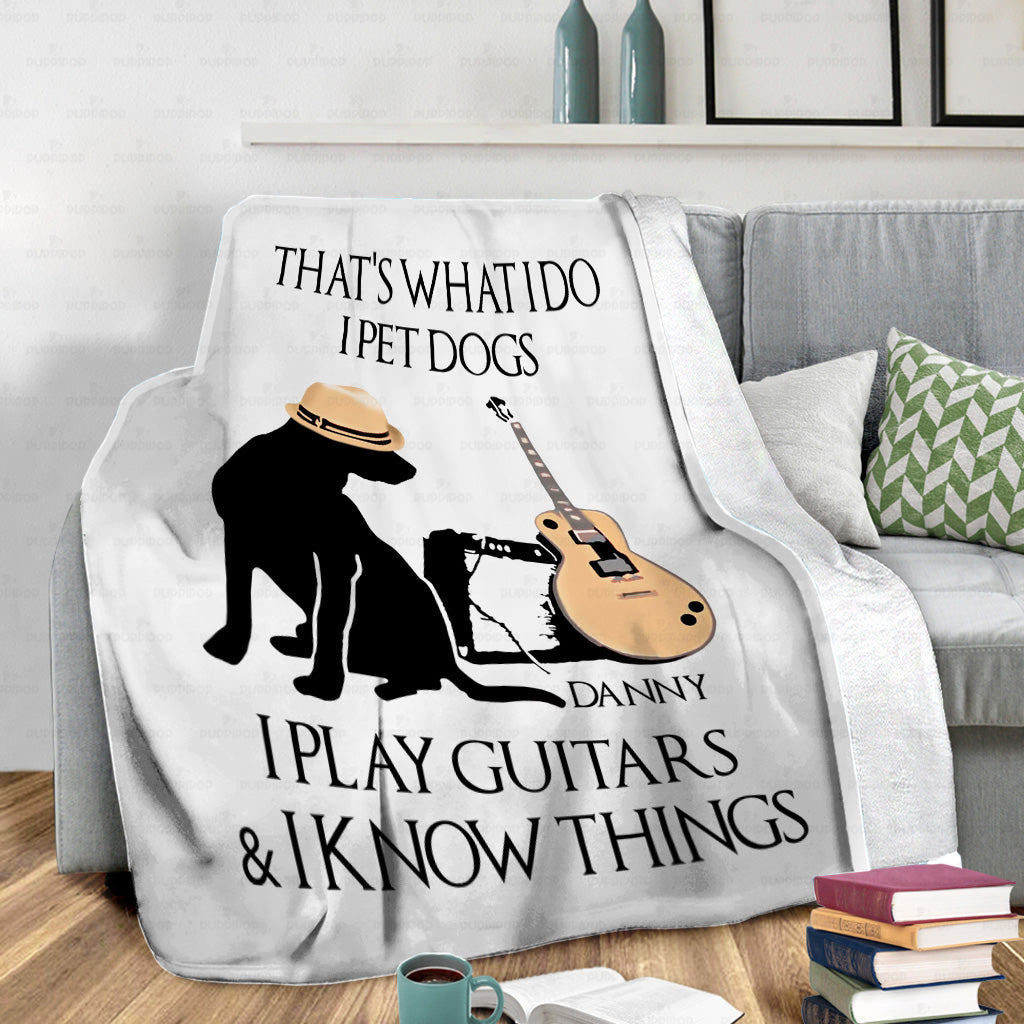 Personalized Dog Gift Idea - That's What I Do, I Pet Dogs For Dog Lover - Fleece Blanket