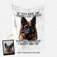 Thumbnail for Personalized Dog Gift Idea - If You Kick Me When I Am Down For Dog Lover - Fleece Blanket