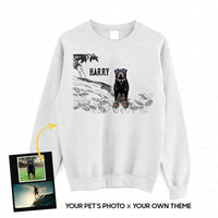 Thumbnail for Personalized Line Art Gift For Fan Movie - Funny Superhero - Standard Crew Neck Sweatshirt