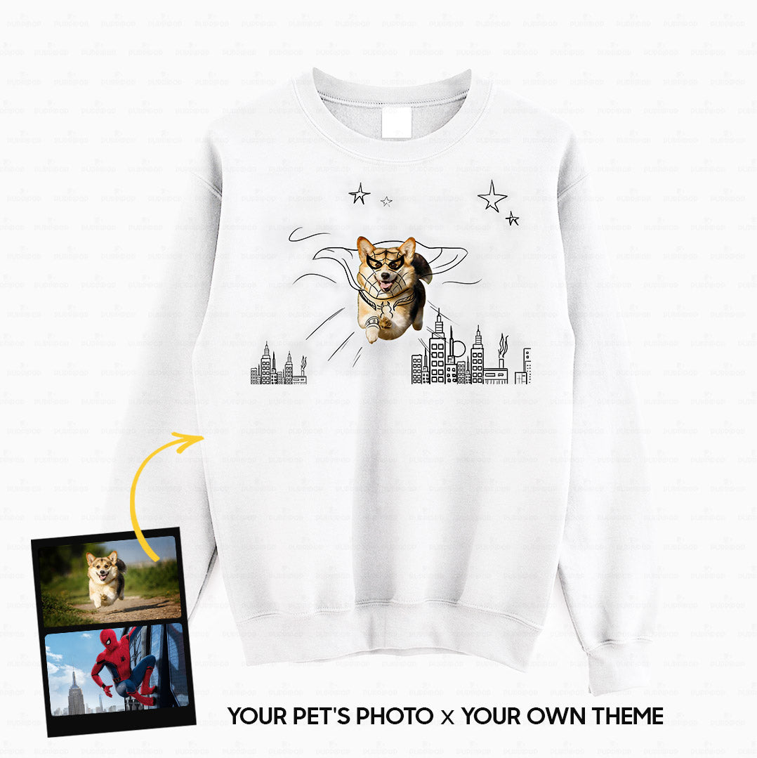 Personalized Dog Gift Idea - Funny Character Line Art For Puppy Lovers - Standard Crew Neck Sweatshirt