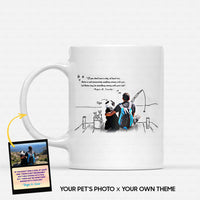 Thumbnail for Personalized Mug Line Art For Dog Lover - Fishing Sketching - White Mug