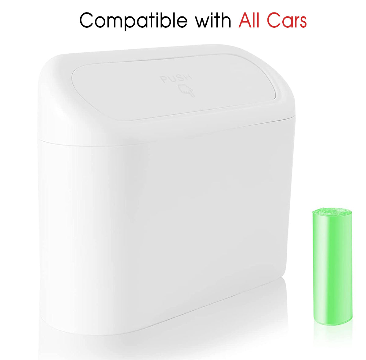 Car Trash Can, Custom For Your Cars, Mini Car Accessories with Lid and Trash Bag, Cute Car Organizer Bin, Small Garbage Can for Storage and Organization, Car Accessories CA11996