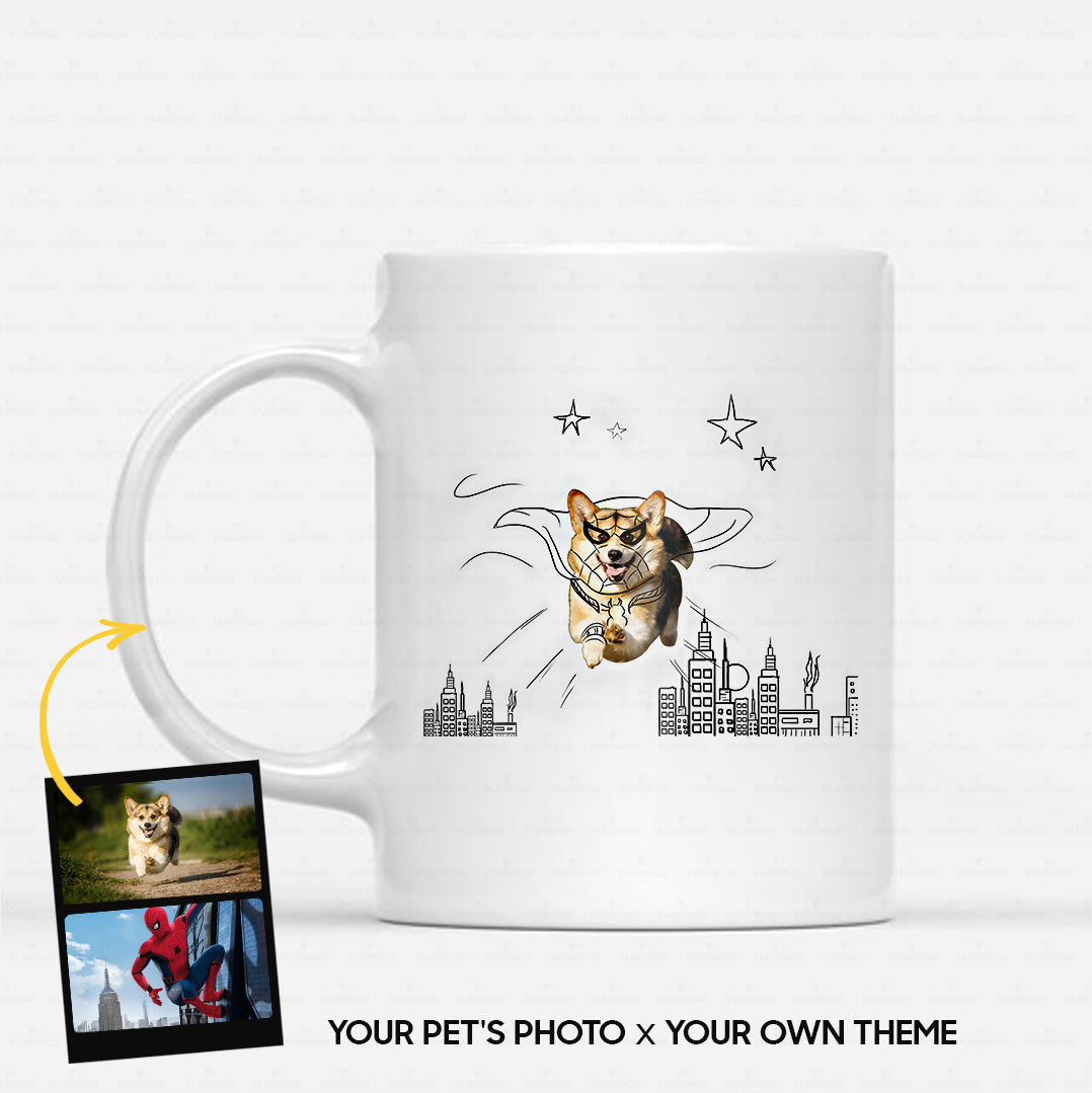 Personalized Dog Gift Idea - Funny Character Line Art For Dog Lovers - White Mug