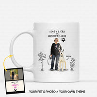 Thumbnail for Personalized Dog Gift Idea - Funny Character Line Art For Dog Lovers - White Mug