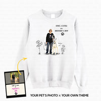 Thumbnail for Personalized Dog Gift Idea - Funny Character Line Art For Puppy Lovers - Standard Crew Neck Sweatshirt