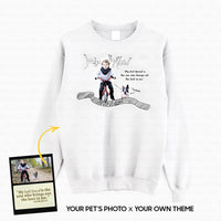 Thumbnail for Personalized Dog Gift Idea - Funny Character Line Art For Puppy Lovers - Standard Crew Neck Sweatshirt