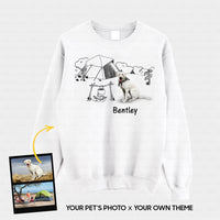 Thumbnail for Personalized Dog Gift Idea - Funny Character Line Art For Puppy Lovers - Standard Crew Neck Sweatshirt