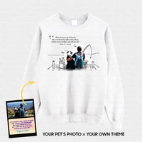 Thumbnail for Personalized Dog Gift Idea - Funny Character Line Art For Puppy Lovers - Standard Crew Neck Sweatshirt