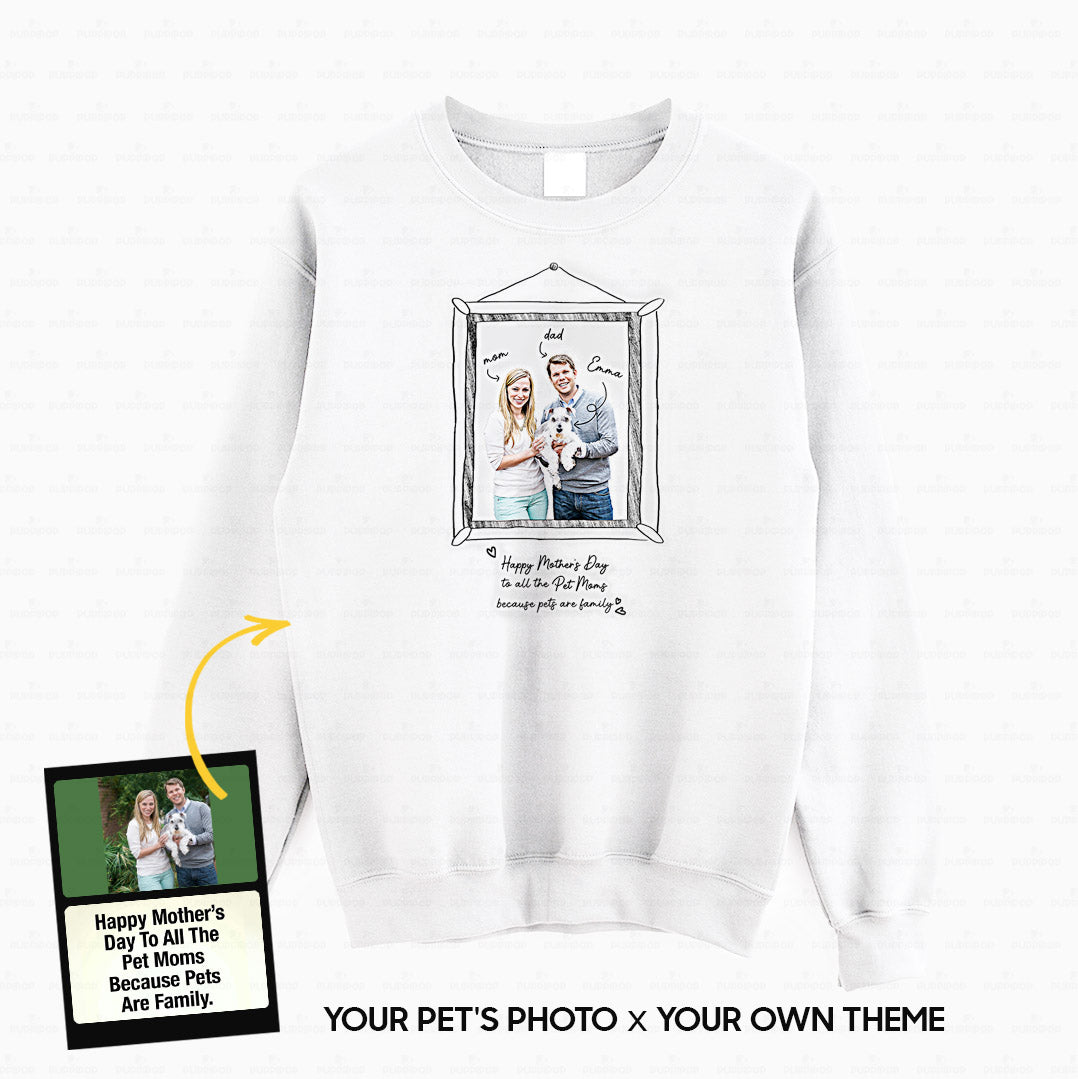 Personalized Dog Gift Idea - Funny Character Line Art For Puppy Lovers - Standard Crew Neck Sweatshirt