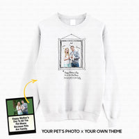 Thumbnail for Personalized Dog Gift Idea - Funny Character Line Art For Puppy Lovers - Standard Crew Neck Sweatshirt