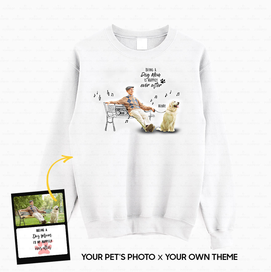 Personalized Dog Gift Idea - Funny Character Line Art For Puppy Lovers - Standard Crew Neck Sweatshirt