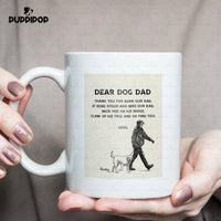 Thumbnail for Custom Dog Mug - Personalized Thank You For Being Our Dad Gift For Dad - White Mug