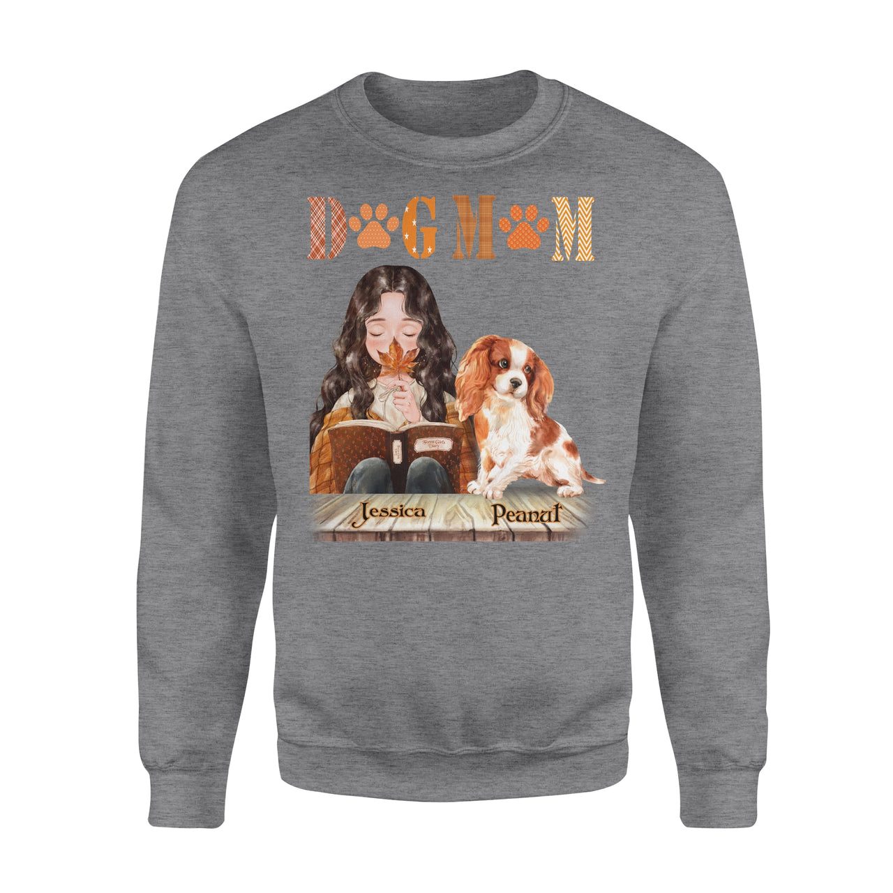 Personalized Dog Gift Idea - Dog Mom And Book, Gift For Dog Lover - Standard Crew Neck Sweatshirt