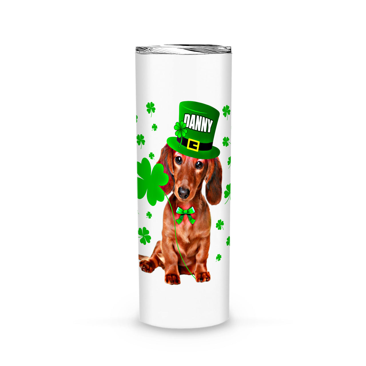 Personalized St Patrick's Day Gift Idea - Dachshund For Dog Lovers - Tumbler