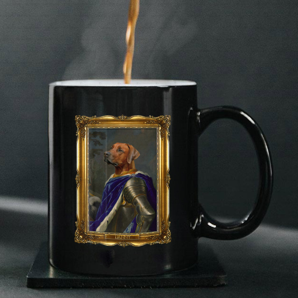Personalized Dog Gift Idea - Royal Dog's Portrait For Dog Lovers - Black Mug