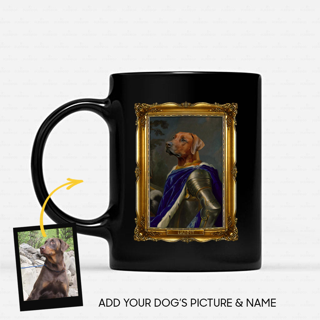 Personalized Dog Gift Idea - Royal Dog's Portrait For Dog Lovers - Black Mug