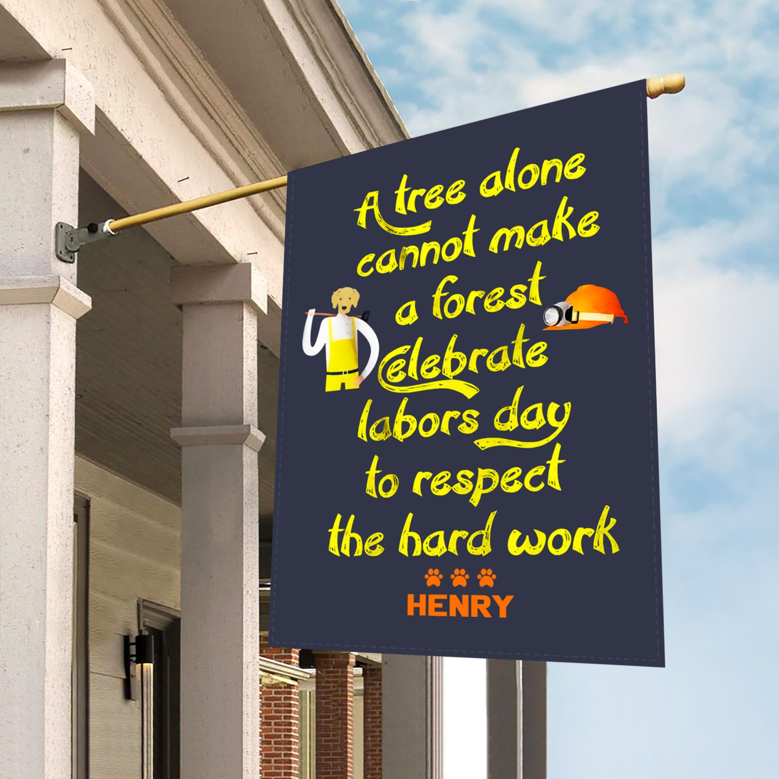 Personalized Dog Gift Idea - Celebrate Labors Day To Respect The Hard Work For Dog Lovers - Garden Flag