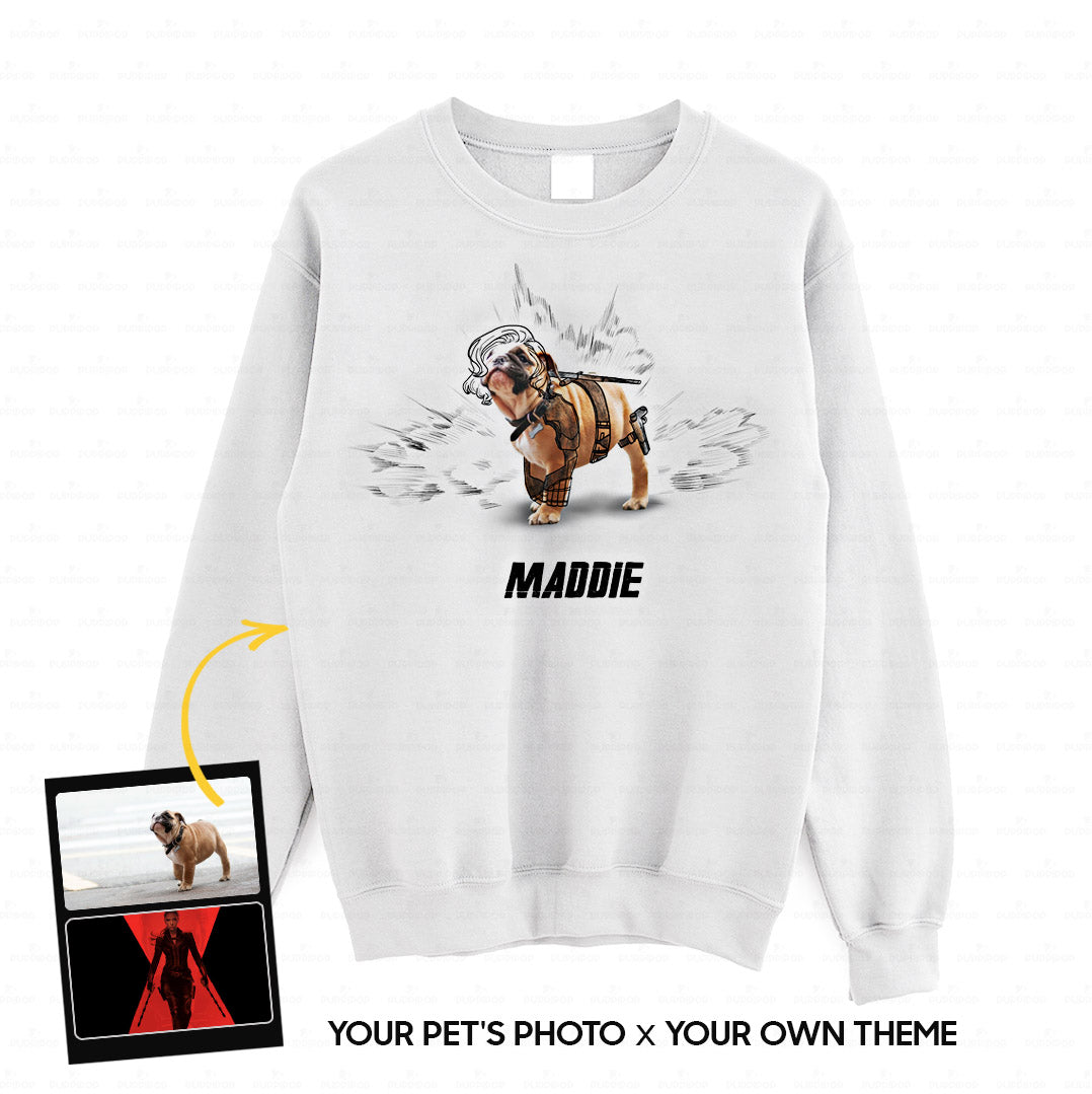 Personalized Dog Gift Idea - Funny Character Line Art For Puppy Lovers - Standard Crew Neck Sweatshirt