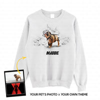 Thumbnail for Personalized Dog Gift Idea - Funny Character Line Art For Puppy Lovers - Standard Crew Neck Sweatshirt