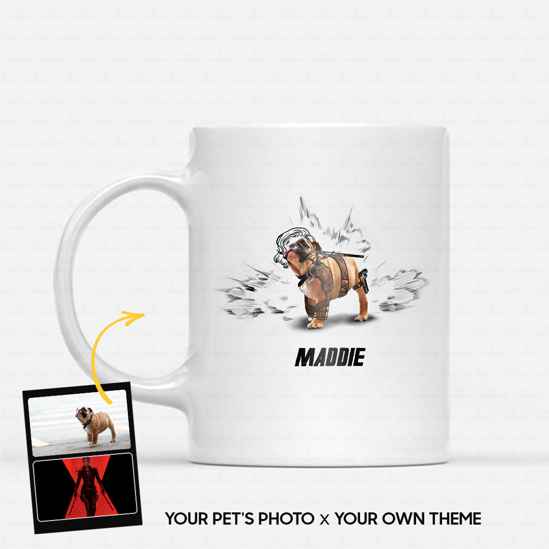 Personalized Dog Gift Idea - Funny Character Line Art For Dog Lovers - White Mug