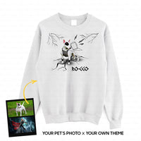 Thumbnail for Personalized Dog Gift Idea - Funny Character Line Art For Puppy Lovers - Standard Crew Neck Sweatshirt