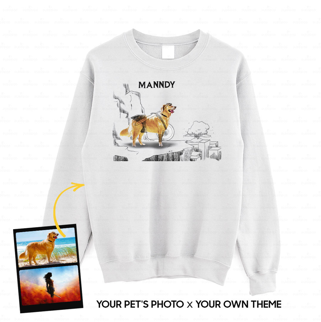 Personalized Dog Gift Idea - Funny Character Line Art For Puppy Lovers - Standard Crew Neck Sweatshirt