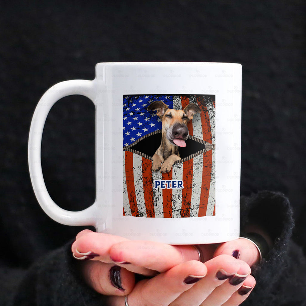 Personalized Dog Gift Idea - Dog Mowing For Dog Lovers - White Mug