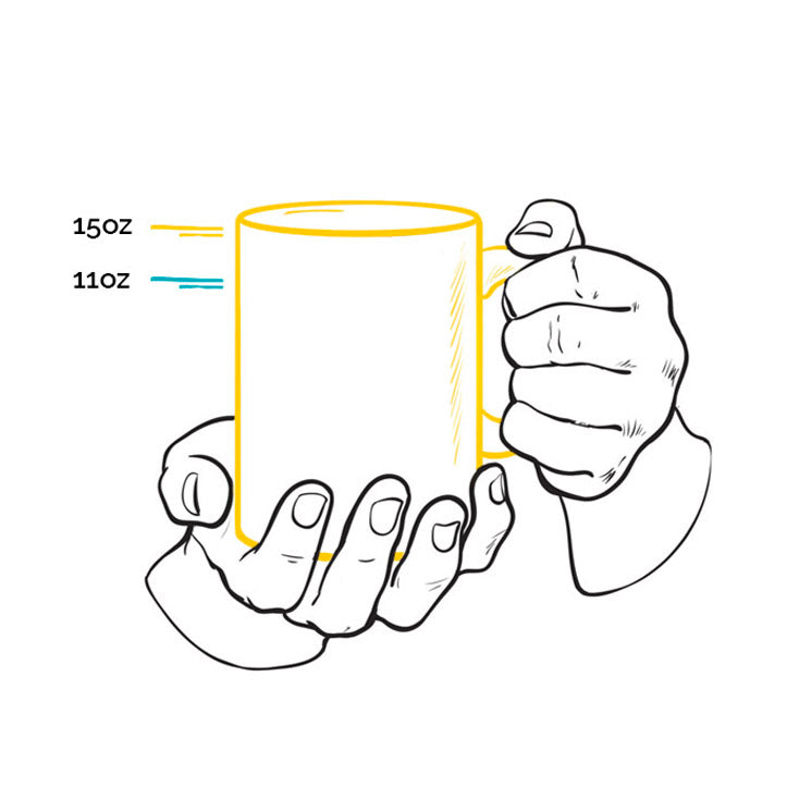 Personalized Dog Gift Idea - Funny Character Line Art For Dog Lovers - White Mug