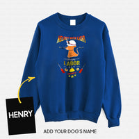 Thumbnail for Personalized Dog Gift Idea - Helmet With Light Happy Labor Day For Dog Lovers - Standard Crew Neck Sweatshirt