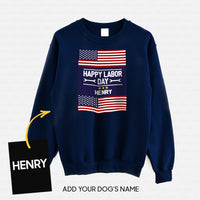 Thumbnail for Personalized Dog Gift Idea - Happy Labor Day Proud Day For Dog Lovers - Standard Crew Neck Sweatshirt