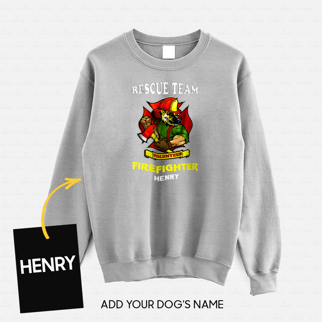 Personalized Dog Gift Idea - Rescue Firefighter Team Volunteer For Dog Lovers - Standard Crew Neck Sweatshirt
