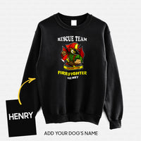 Thumbnail for Personalized Dog Gift Idea - Rescue Firefighter Team Volunteer For Dog Lovers - Standard Crew Neck Sweatshirt