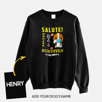 Thumbnail for Personalized Dog Gift Idea - Salute Who Are Survived Covid For Puppy Lovers - Standard Crew Neck Sweatshirt