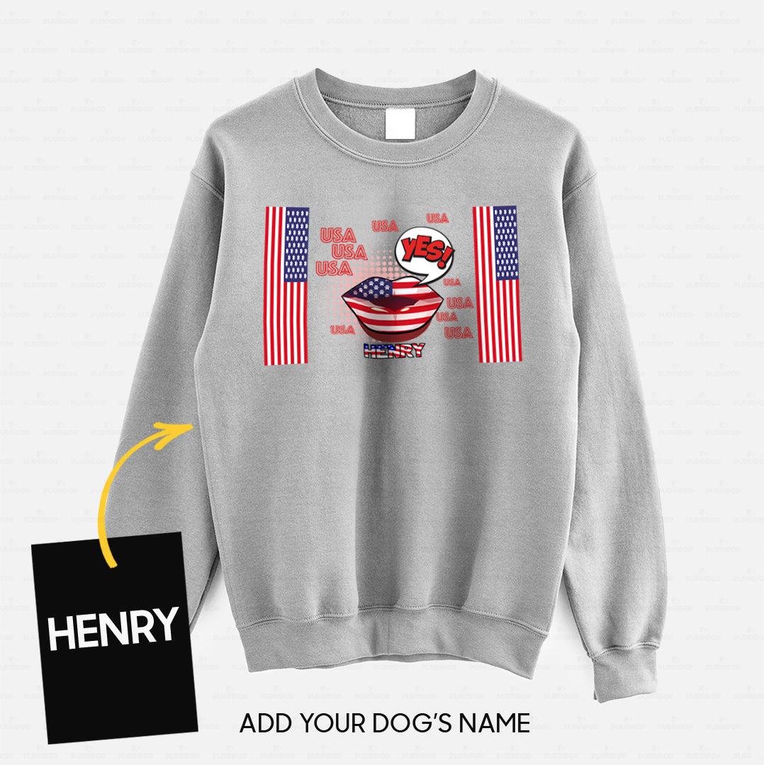 Personalized Dog Gift Idea - America Let's Say Yes For Dog Lovers - Standard Crew Neck Sweatshirt