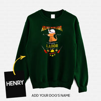 Thumbnail for Personalized Dog Gift Idea - Helmet With Light Happy Labor Day For Dog Lovers - Standard Crew Neck Sweatshirt
