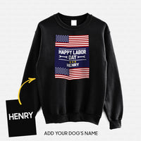 Thumbnail for Personalized Dog Gift Idea - Happy Labor Day Proud Day For Dog Lovers - Standard Crew Neck Sweatshirt