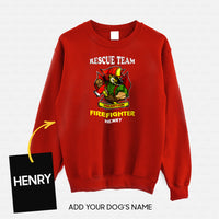 Thumbnail for Personalized Dog Gift Idea - Rescue Firefighter Team Volunteer For Dog Lovers - Standard Crew Neck Sweatshirt