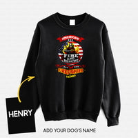 Thumbnail for Personalized Dog Gift Idea - American Firefighter Fire And Rescue For Dog Lovers - Standard Crew Neck Sweatshirt
