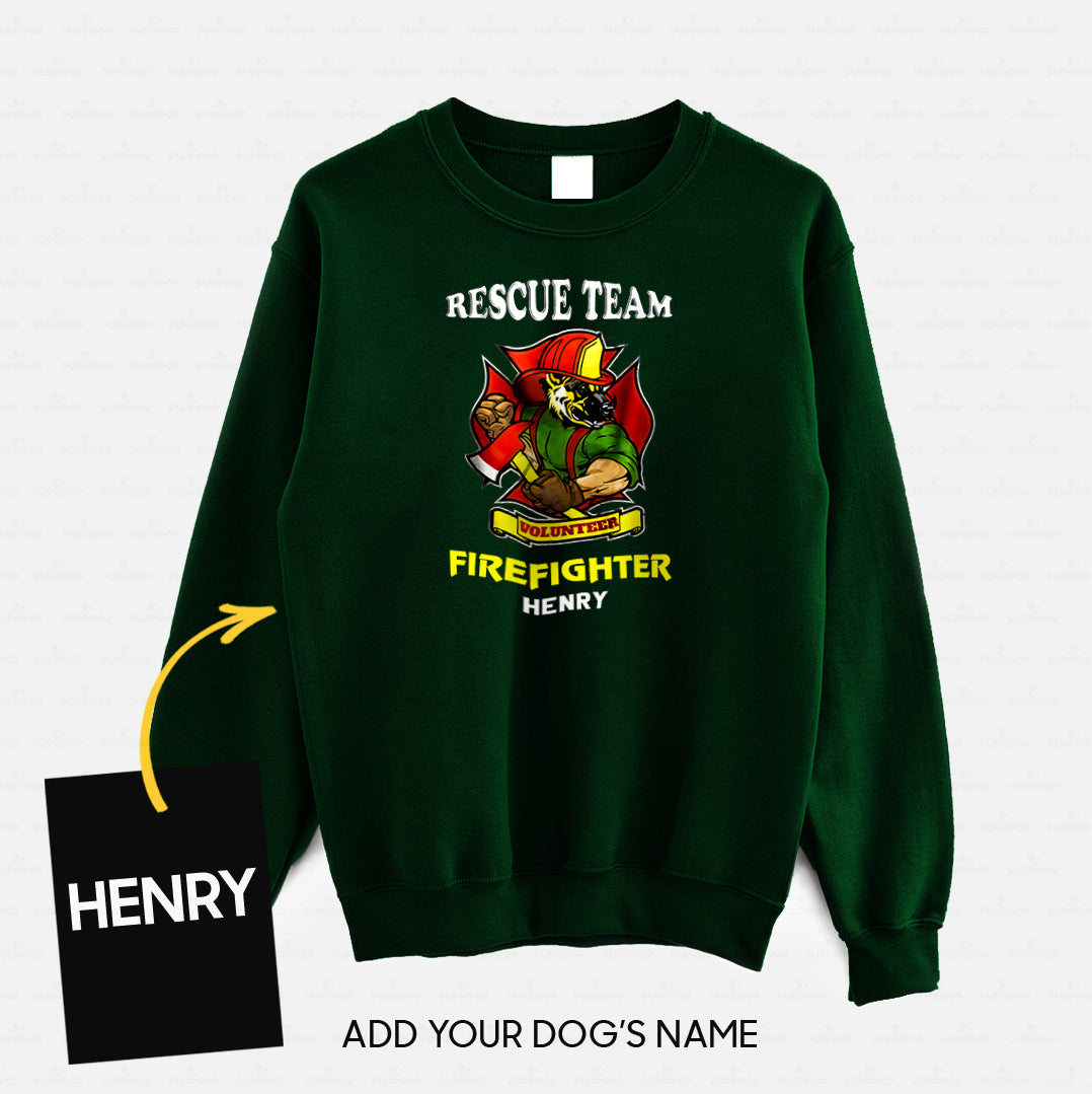 Personalized Dog Gift Idea - Rescue Firefighter Team Volunteer For Dog Lovers - Standard Crew Neck Sweatshirt
