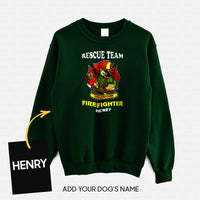 Thumbnail for Personalized Dog Gift Idea - Rescue Firefighter Team Volunteer For Dog Lovers - Standard Crew Neck Sweatshirt