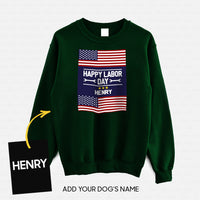 Thumbnail for Personalized Dog Gift Idea - Happy Labor Day Proud Day For Dog Lovers - Standard Crew Neck Sweatshirt