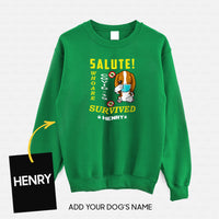 Thumbnail for Personalized Dog Gift Idea - Salute Who Are Survived Covid For Puppy Lovers - Standard Crew Neck Sweatshirt