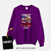 Thumbnail for Personalized Dog Gift Idea - I Hold A Hammer And Fight What You Fear For Dog Lovers - Standard Crew Neck Sweatshirt