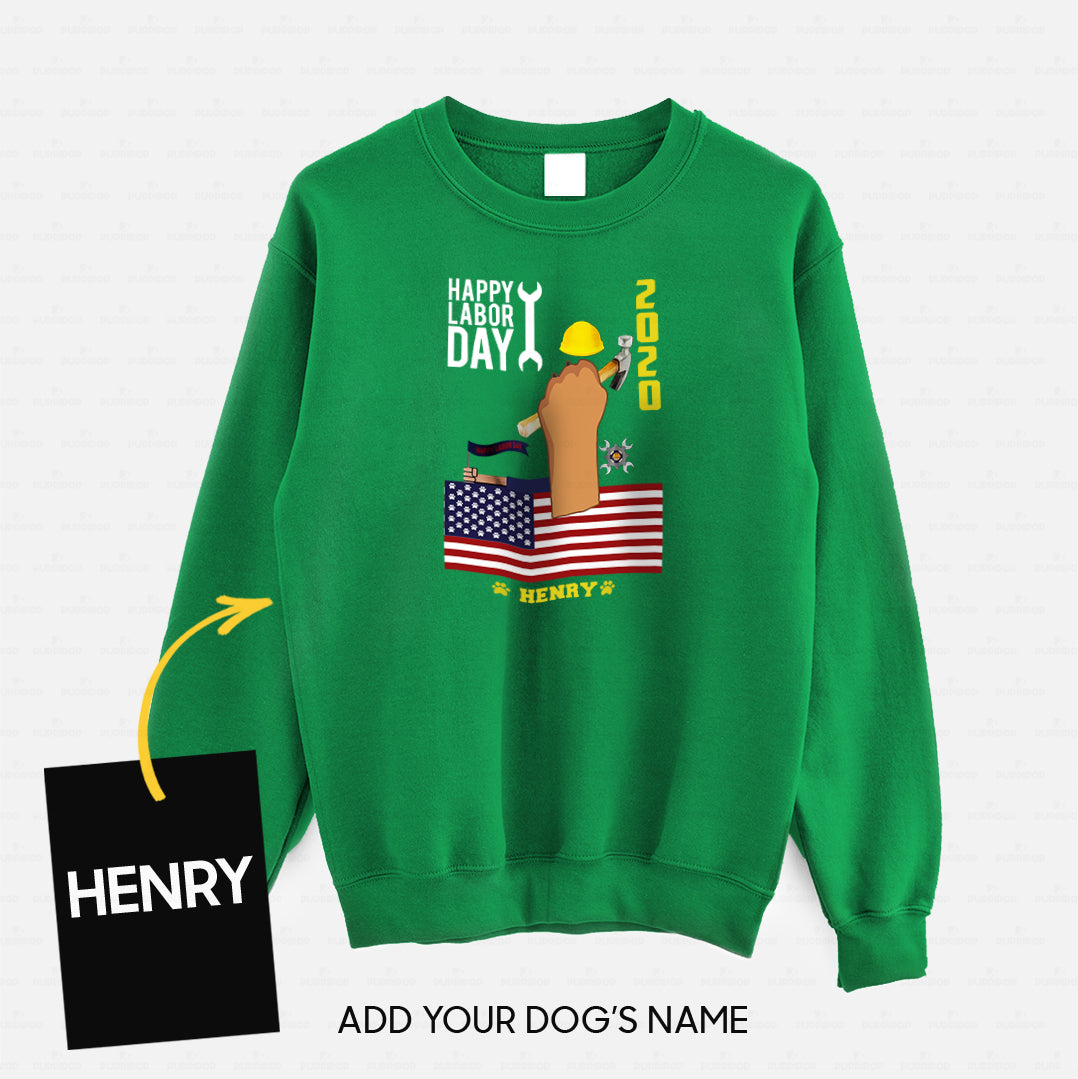 Personalized Dog Gift Idea - Happy Labor Day 2020 For Dog Lovers - Standard Crew Neck Sweatshirt