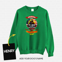 Thumbnail for Personalized Dog Gift Idea - American Firefighter Fire And Rescue For Dog Lovers - Standard Crew Neck Sweatshirt