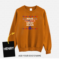 Thumbnail for Personalized Dog Gift Idea - Let's Make America Great Again For Dog Lovers - Standard Crew Neck Sweatshirt