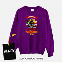 Thumbnail for Personalized Dog Gift Idea - American Firefighter Fire And Rescue For Dog Lovers - Standard Crew Neck Sweatshirt