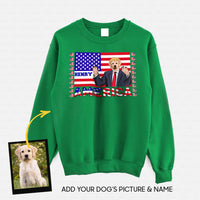 Thumbnail for Personalized Dog Gift Idea - President Dog Please Vote Me For Dog Lovers - Standard Crew Neck Sweatshirt
