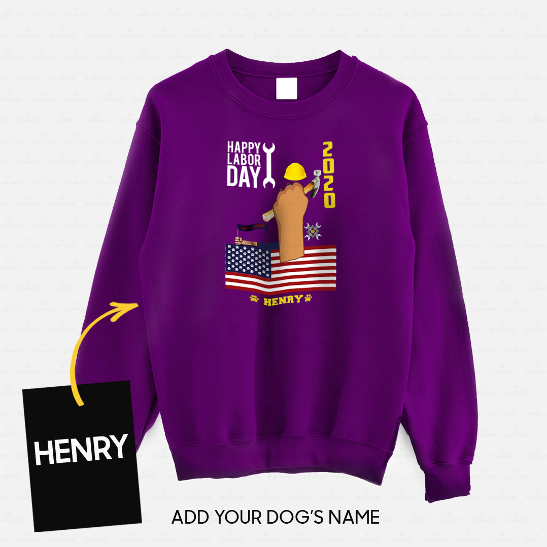 Personalized Dog Gift Idea - Happy Labor Day 2020 For Dog Lovers - Standard Crew Neck Sweatshirt